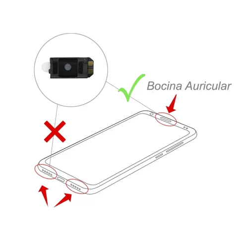 Bocina Auricular Para Samsung A02 A12 A13 M12 Ejemplo