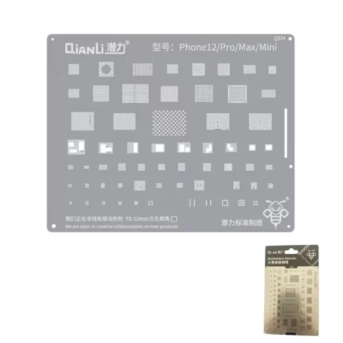 Stencil Compatible Con iPhone 12 12 Pro 12 Pro Max Qianli empaque