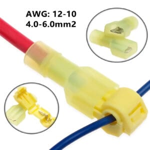 Terminales Conectores De Cable T-tap Calibre 12 10 Awg 40pzs Ejemplo