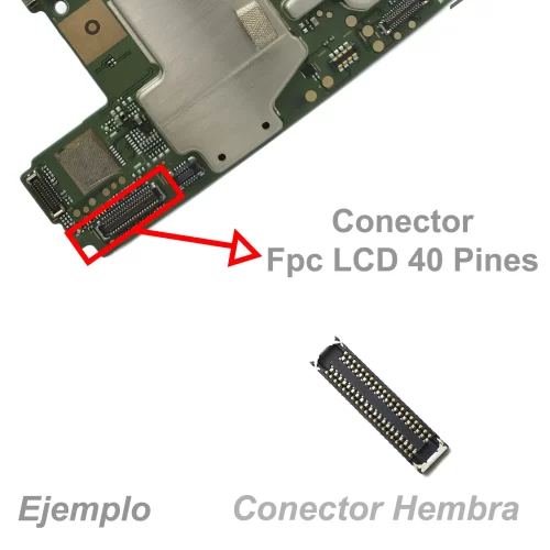 Conector Fpc Lcd Para Moto G60 40 Pines Ejemplo