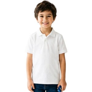 Playera Blanca Escolar Para Niño Y Niña Talla 8