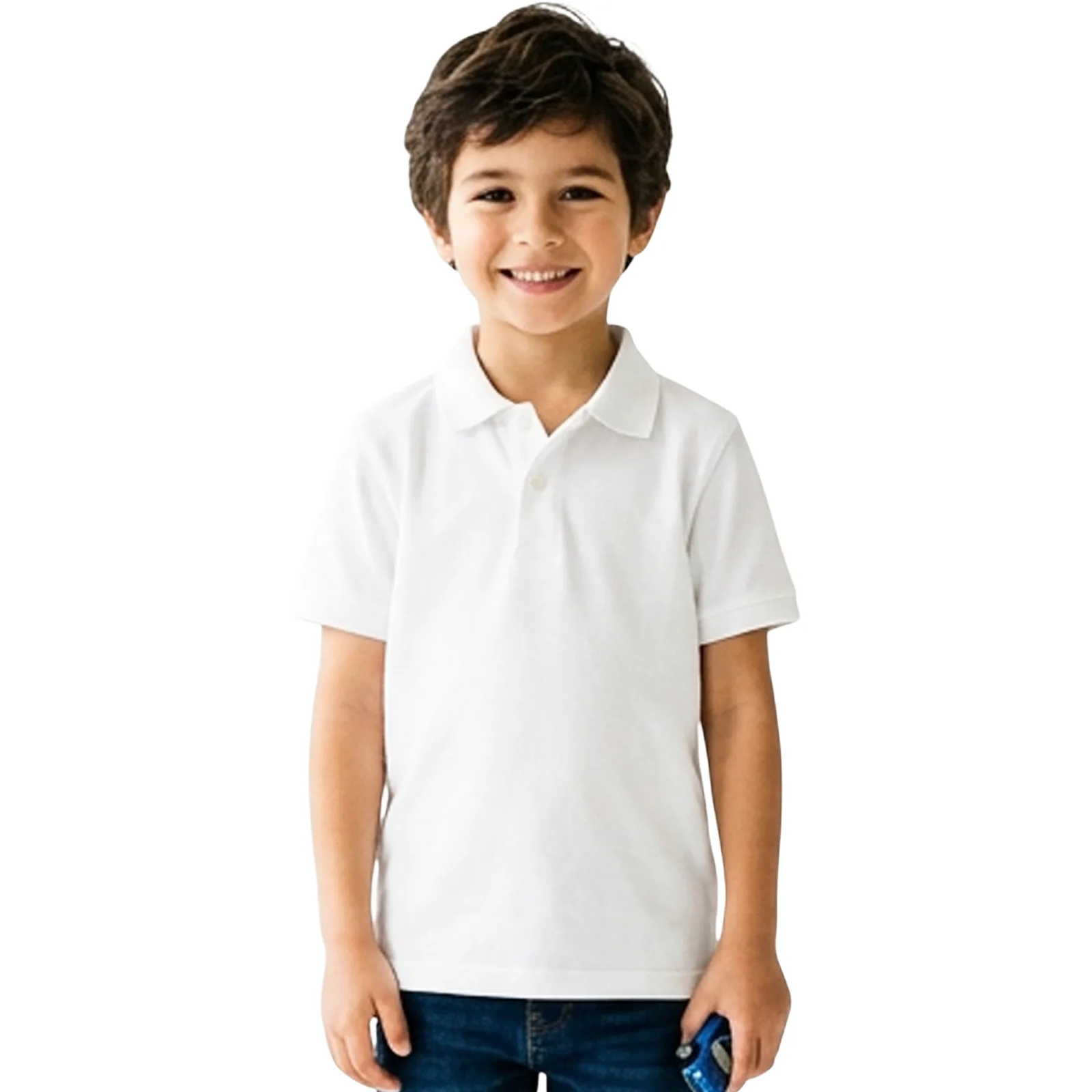 Playera Blanca Escolar Para Niño Y Niña Talla 8