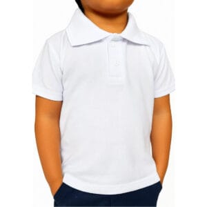 Playera Blanca Escolar Para Niño Y Niña Talla 8 2