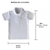 Playera Blanca Escolar Para Niño Y Niña Talla 8 Medidas