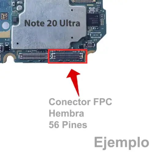 Fpc Lcd Para Samsung Note 20 Ultra 56 pines Ejemplo