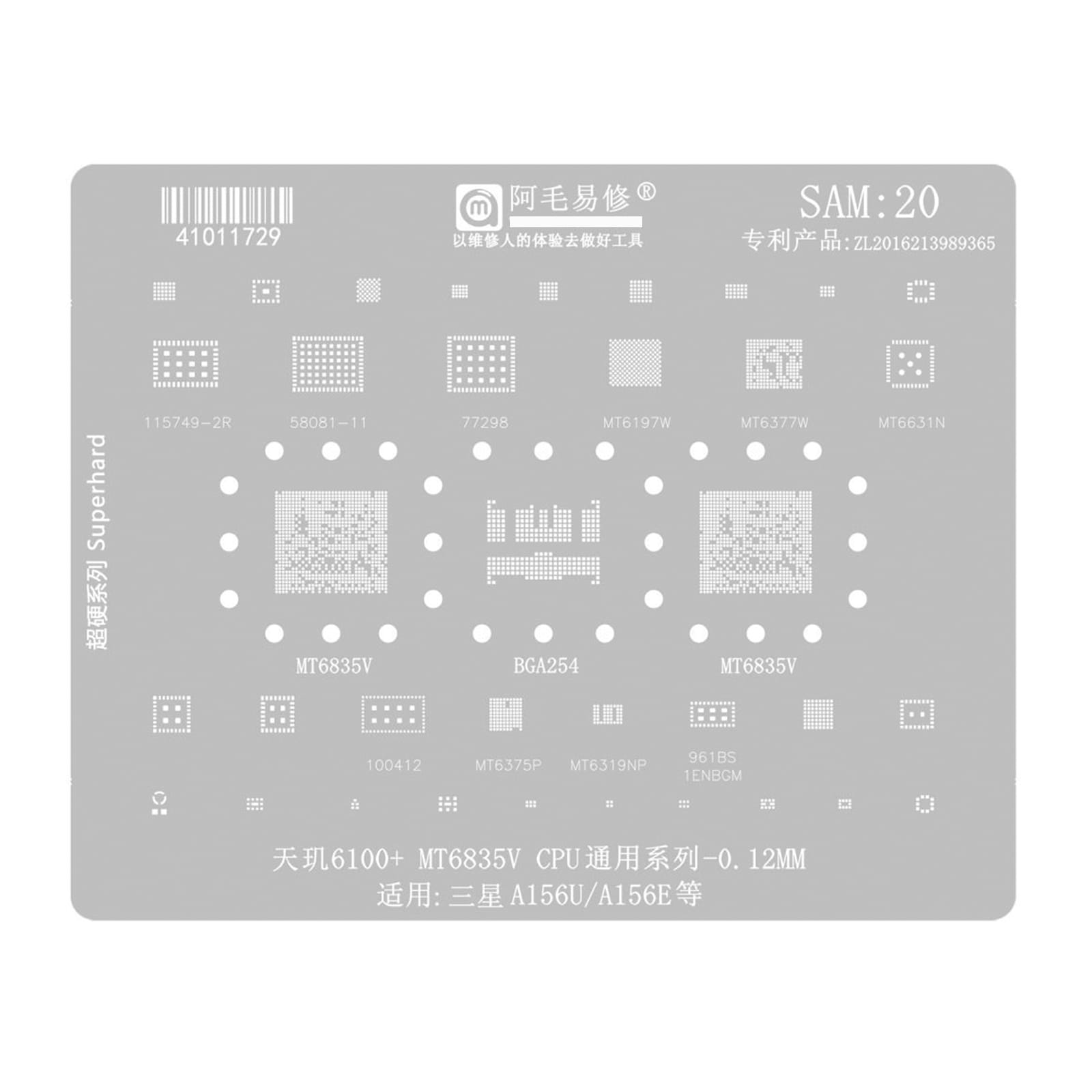 Stencil Amaoe Sam 20 A156u A156e A15