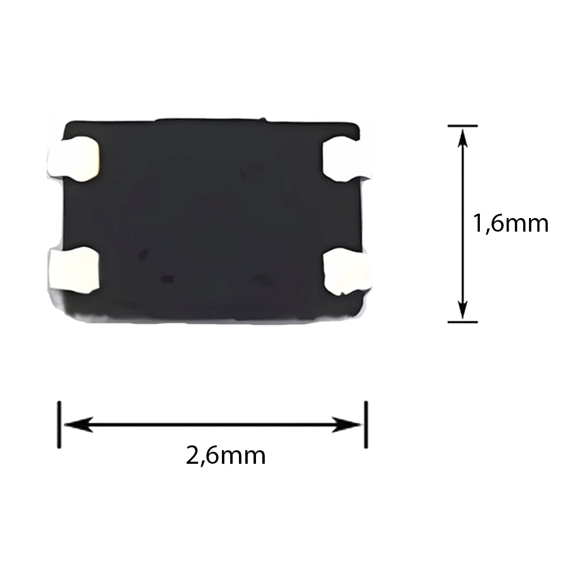 Boton Micro Smd Para Soldar 26x16mm Medida